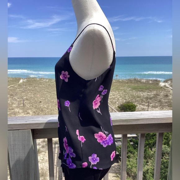 Bar III Black Floral Cami Tank - Picture 3 of 9